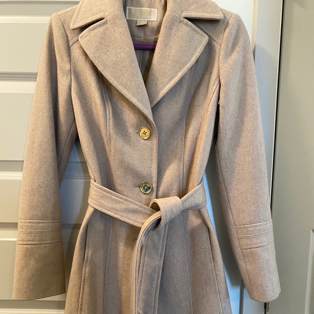 Michael Kors tan pea coat